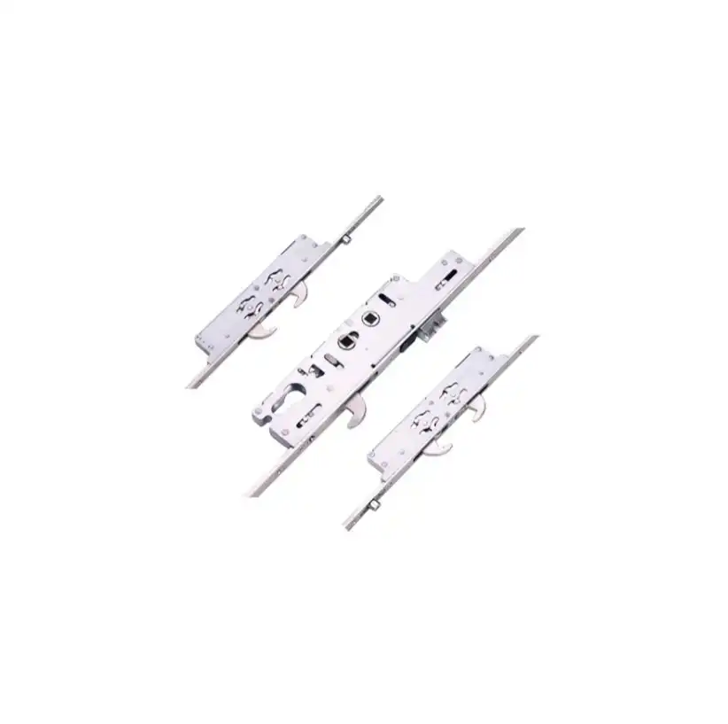 Duplex Latch 5 Hook 4 Roller Multipoint Door Lock - Double Spindle 16mm Faceplate Option 2 (top hook to spindle = 733mm)