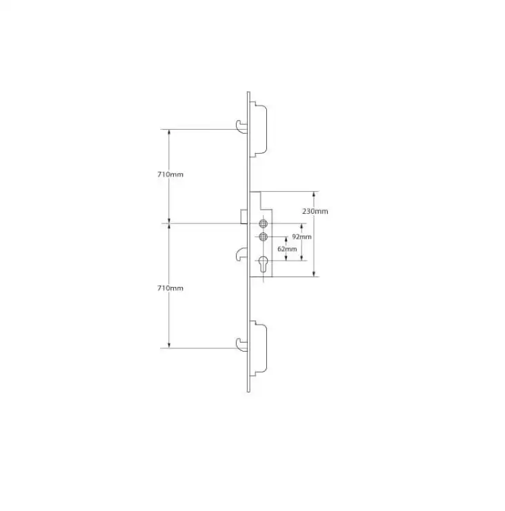 Latch 3 Hooks Double Spindle Multipoint Door Lock