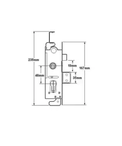 L22174 Everest Genuine Multipoint Gearbox - Lift Lever or Split Spindle