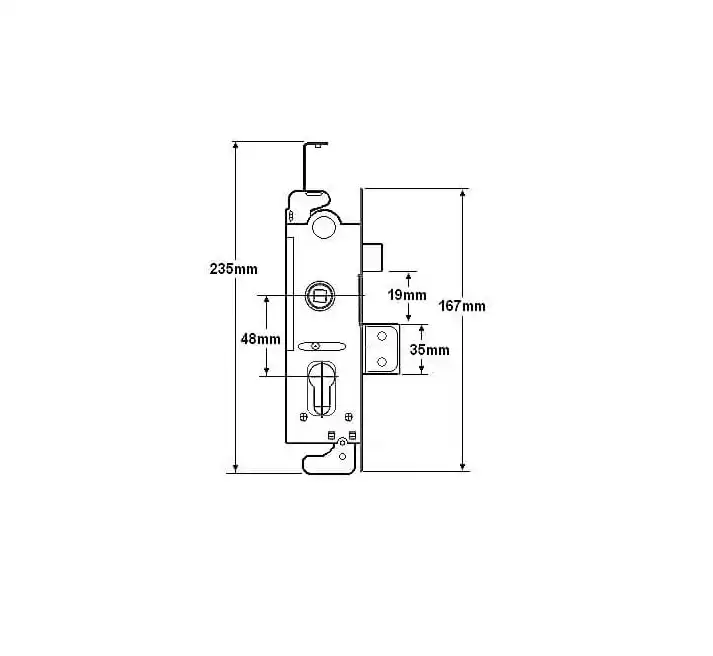L22174 Everest Genuine Multipoint Gearbox - Lift Lever or Split Spindle