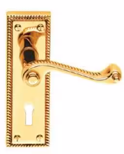 Lever on Back Plate Georgian - Lever Lock -150x45mm
