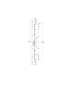 Latch Deadbolt 2 Hooks 2 Rollers Lift Lever or Double Spindle Multipoint Door Lock (top hook to spindle = 365mm)