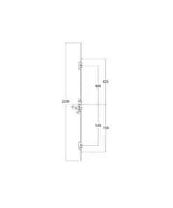 Latch Deadbolt 2 Hooks 2 Anti Lift Pins 2 Rollers Lift Lever or Double Spindle Multipoint Door Lock - Option 3 (top hook to spindle = 505mm)