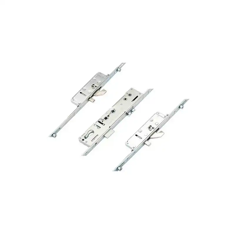 Latch Deadbolt 2 Hooks 2 Anti Lift Pins 4 Rollers Lift Lever or Double Spindle Multipoint Door Lock - Option 2 (top hook to spindle = 621mm)