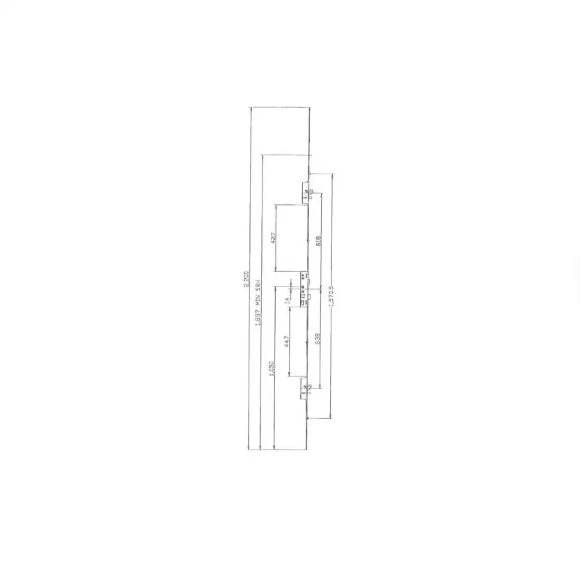 Latch Deadbolt 2 Hooks 2 Anti Lift Pins 2 Rollers Lift Lever or Double Spindle Multipoint Door Lock - Option 2 (top hook to spindle = 618mm)