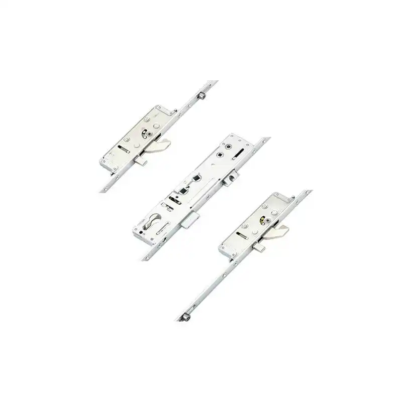 Latch Deadbolt 2 Hooks 2 Anti Lift Pins 2 Rollers Lift Lever or Double Spindle Multipoint Door Lock - Option 2 (top hook to spindle = 618mm)