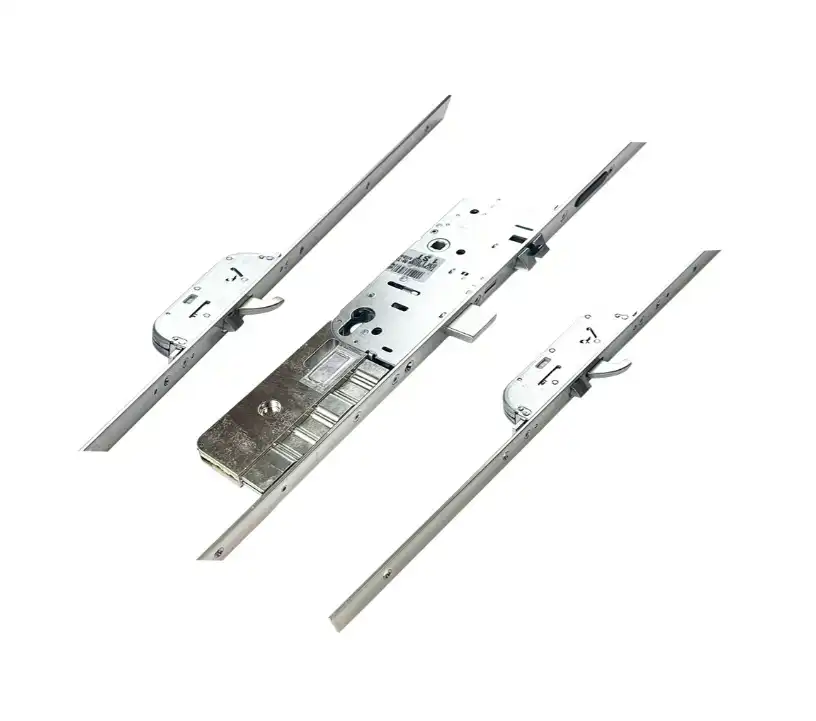 M-TS Latch & Deadbolt 2 Hooks 2 Anti Lift Bolts Flat 24mm Faceplate Electric Multipoint Door Lock
