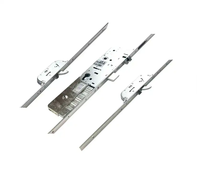 M-TS Latch & Deadbolt 2 Hooks 2 Anti Lift Bolts Flat 20mm Faceplate Electric Multipoint Door Lock