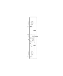 Mantis 2 Latch 3 Hooks 2 Deadbolts Double Spindle Multipoint Door Lock - Option 1 - 16mm Faceplate