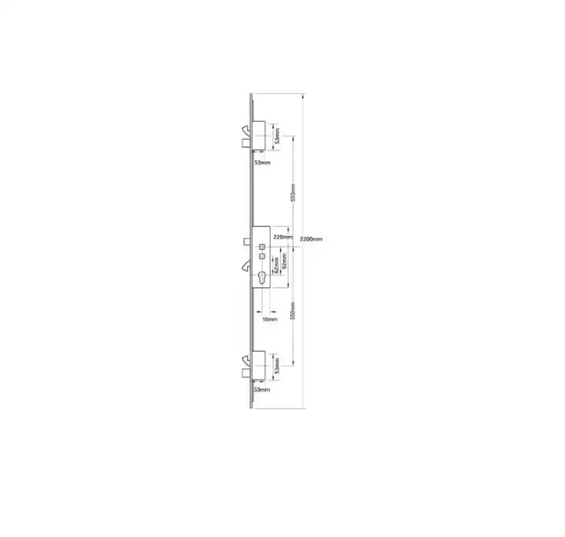 Mantis 3 Latch 3 Hooks 2 Deadbolts Double Spindle Multipoint Door Lock