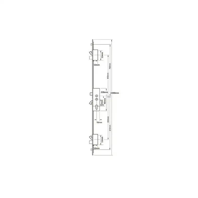 Mantis 3 Latch 2 Deadbolts 3 Hooks 2 Rollers Double Spindle Multipoint Door Lock