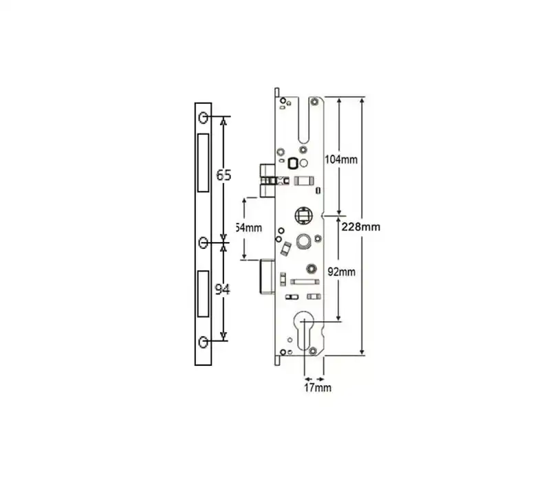 GTS MK3 Latch & Dead Bolt Genuine Multipoint Gearbox - Lift Lever
