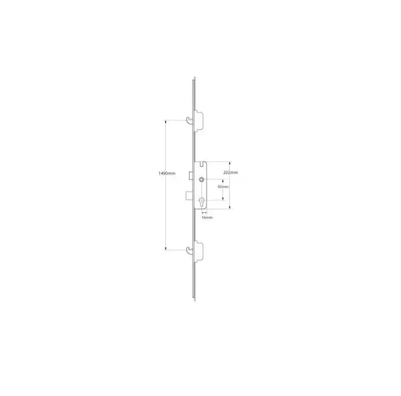 C-TS Latch Deadbolt 2 Hooks Split Spindle Multipoint Door Lock