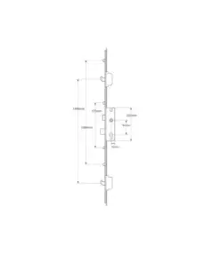 C-TS Latch Deadbolt 4 Rollers 2 Hooks Split Spindle Multipoint Door Lock