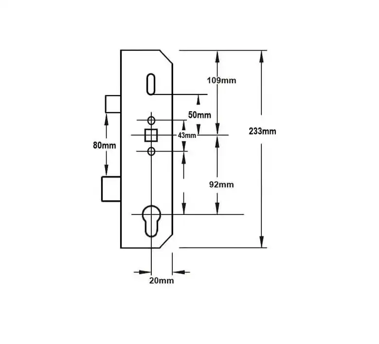 Copy Multipoint Gearbox - Latch and Deadbolt - Lift Lever