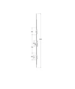 Latch Deadbolt 2 Hooks 2 Anti Lift Pins 4 Rollers Double Spindle Multipoint Door Lock