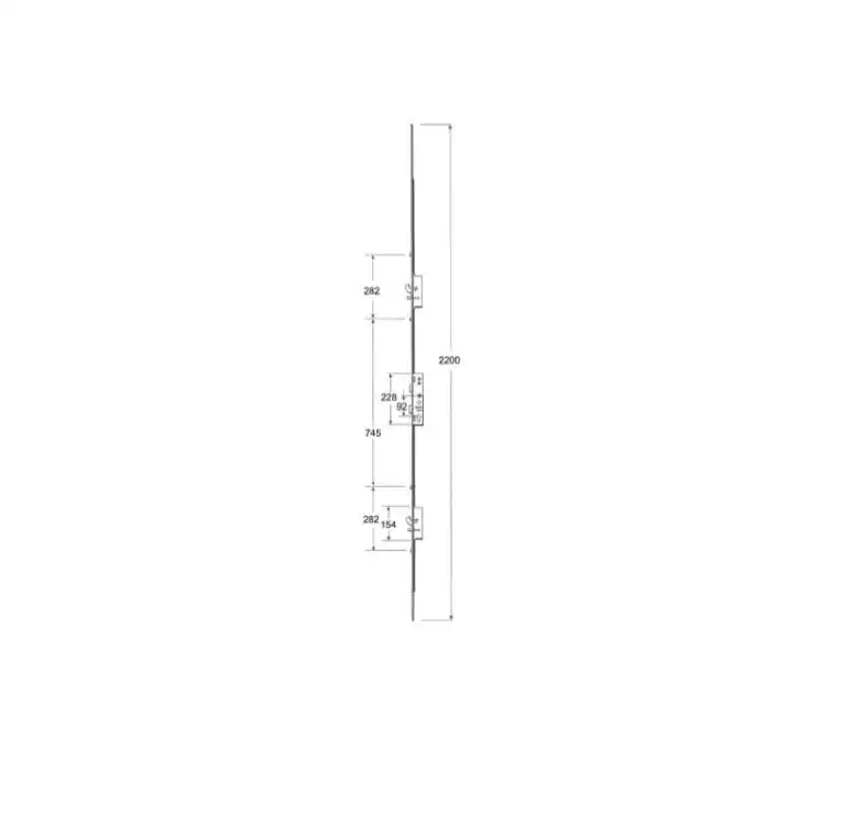 Latch Deadbolt 2 Hooks 2 Anti Lift Pins 4 Rollers Double Spindle Multipoint Door Lock