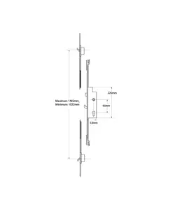 Lite Latch, 3 Hook, Lift Lever Repair Multipoint Door Lock