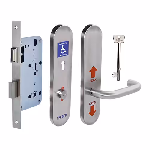 NKS DIN Style Reversible Disabled Bathroom Lockset (Radar Type)