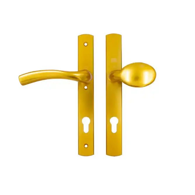 Palladio Lever Fixed Pad UPVC Multipoint Door Handles - 92mm PZ Unsprung 215mm Screw Centres
