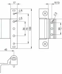 Neon Rebated Adjustable Butt Hinge for UPVC Doors