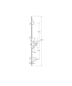 Latch 3 Hooks Double Spindle Multipoint Door Lock