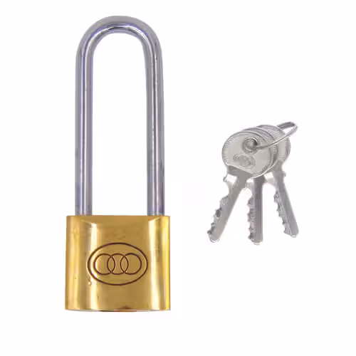 38mm Long Shackle Brass Padlock