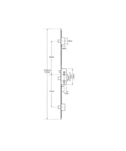 Crimebeater Latch 3 Deadbolts Double Spindle Multipoint Door Lock - 20mm Faceplate