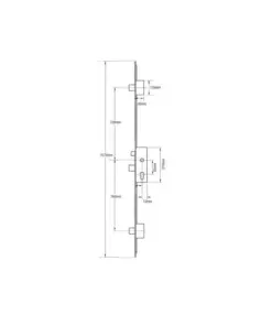 Latch 3 Drop Bolts Key Wind Operated Multipoint Door Lock - Flat 16mm or 20mm Faceplate