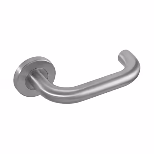 TSS Fire Rated Stainless Steel (SSS) 19mm Return To Door (Safety) Lever on Rose Furniture 1 TSS Fire Rated Stainless Steel (SSS) 19mm Return To Door (Safety) Lever on Rose Furniture