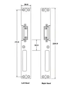 UPVC Latch and Deadbolt Keep