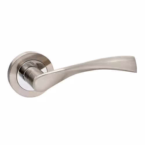 Bravo Lever Handles on Round Rose Door Furniture 1 Bravo Lever Handles on Round Rose Door Furniture