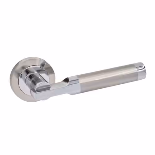 Echo Lever Handles on Round Rose Door Furniture 1 Echo Lever Handles on Round Rose Door Furniture