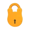 Fire Brigade FB14 Open Shackle Yellow Padlock