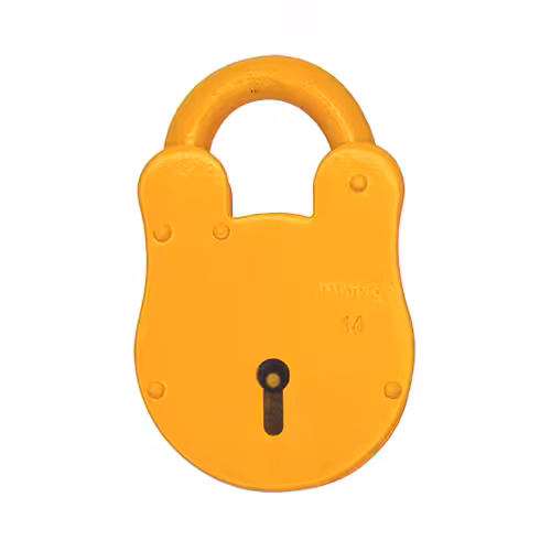 Fire Brigade FB14 Open Shackle Yellow Padlock