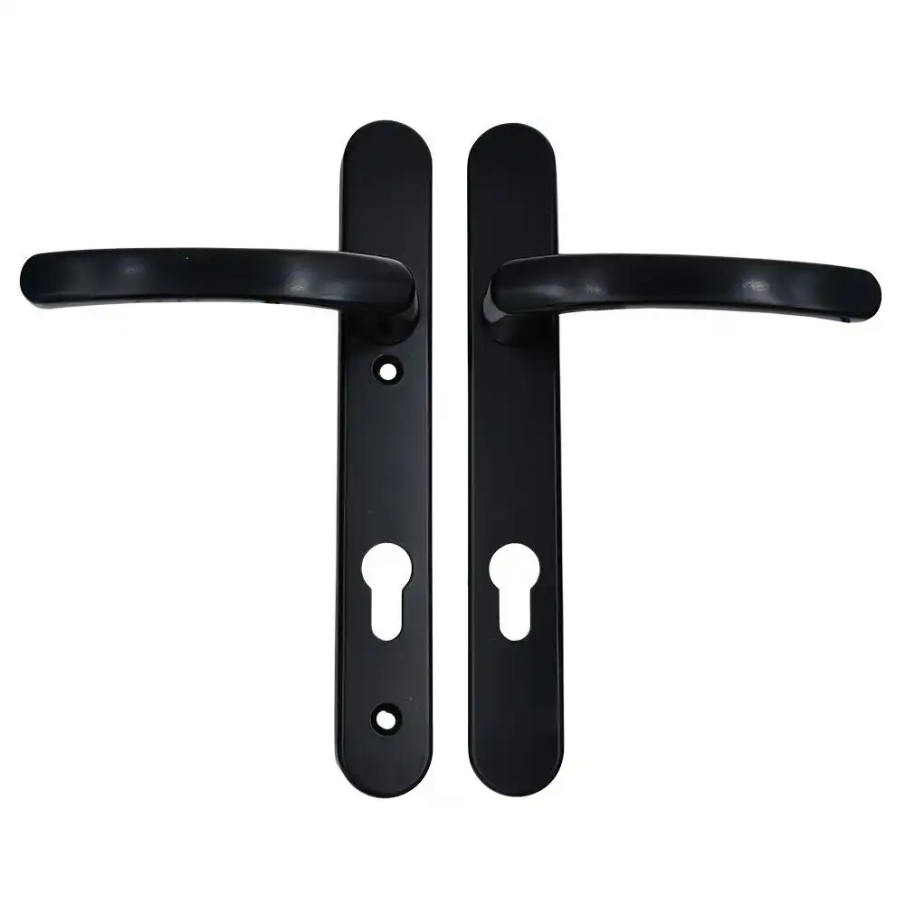 Lever UPVC Multipoint Door Handles - 92mm PZ Sprung 122mm Screw Centres - Long Backplate