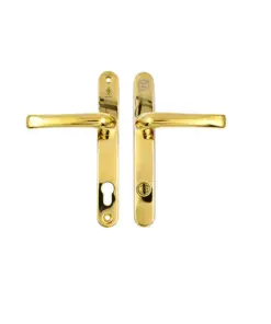 TS007 2 Star Grade 304 Stainless Steel Lever Lever UPVC Multipoint Door Handles - 92mm PZ Sprung 210mm Screw Centres