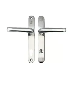 TS007 2 Star Grade 304 Stainless Steel Lever Lever UPVC Multipoint Door Handles - 92mm PZ Sprung 210mm Screw Centres