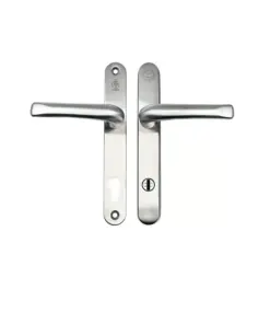 TS007 2 Star Grade 304 Stainless Steel Lever Lever UPVC Multipoint Door Handles - 92mm PZ Sprung 210mm Screw Centres
