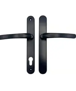 Blank External Lever Lever French Door Multipoint Handles – 92mm PZ Sprung 210mm Screw Centres