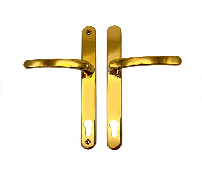 Lever UPVC Multipoint Door Handles - 117mm PZ - Sprung - 237mm Screw Centres - 267mm Backplate