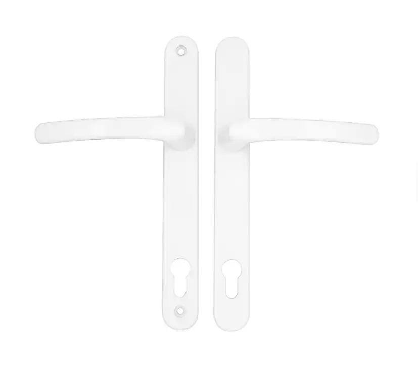 Lever UPVC Multipoint Door Handles - 117mm PZ - Sprung - 237mm Screw Centres - 267mm Backplate