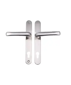 Grade 304 Stainless Steel Lever Lever UPVC Multipoint Door Handles - 92mm PZ Sprung 210mm Screw Centres