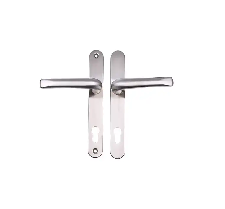 Grade 304 Stainless Steel Lever Lever UPVC Multipoint Door Handles - 92mm PZ Sprung 210mm Screw Centres
