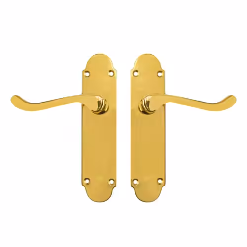 Regent Scroll Lever Handle on Plate Door Furniture