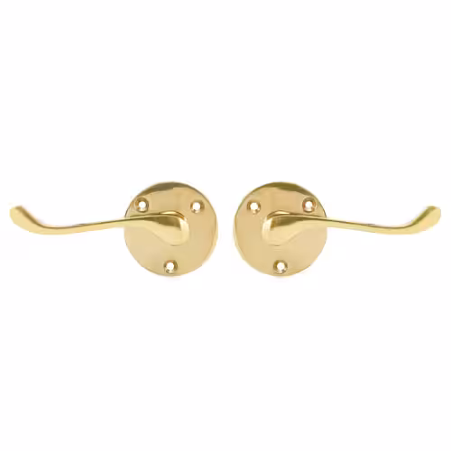 Scroll Round Rose Lever Latch Furniture