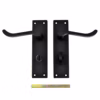 Black Victorian Scroll Lever On Plate Furniture