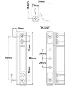 UPVC Butt Hinge - 115mm 0 Degrees