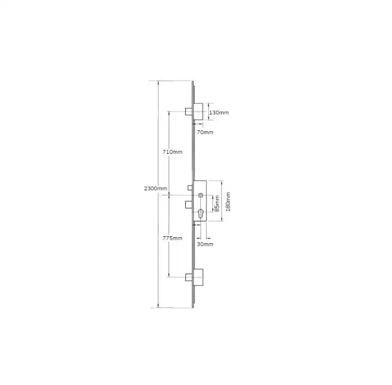 Latch 3 Deadbolts Key Wind Operated Multipoint Door Lock