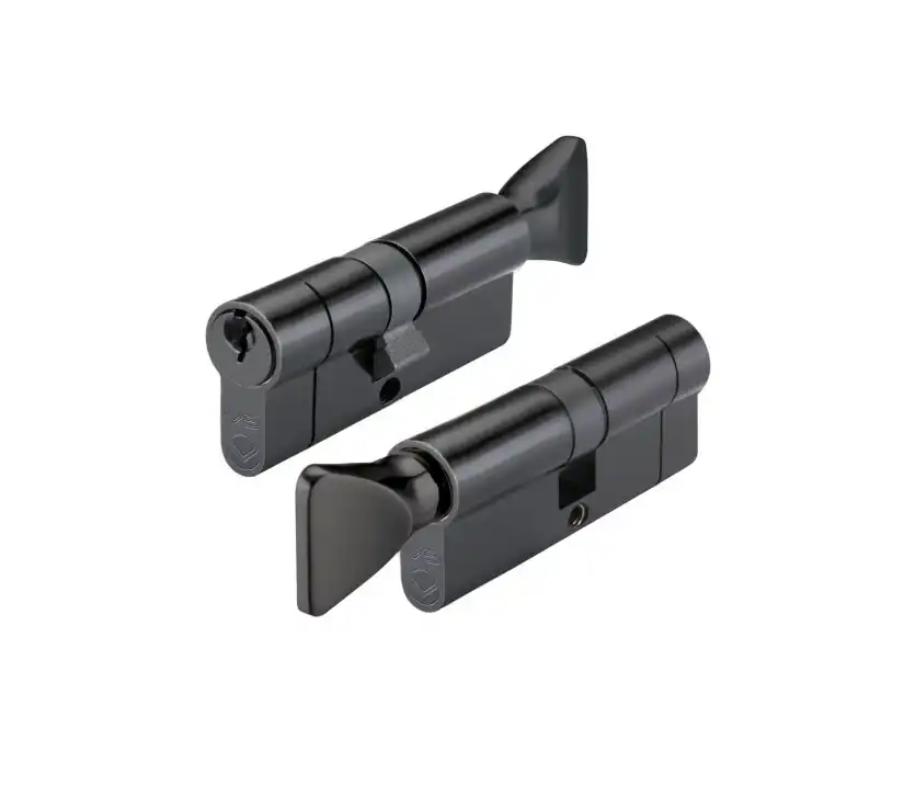 V5 Euro Key And Turn Cylinders - Black Finish (LEAD TIME: 2-3 DAYS)